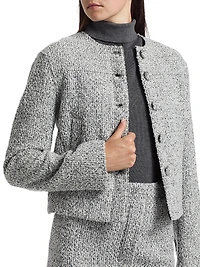Lea Boucle Button-Front Jacket