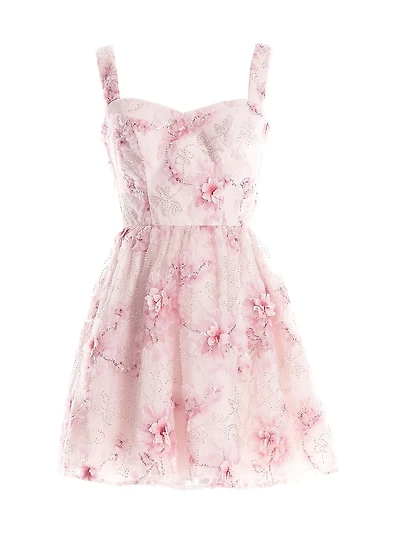 Melanie Embellished Fit & Flare Minidress