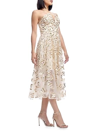 Briella Sequined Butterfly Fit & Flare Dress