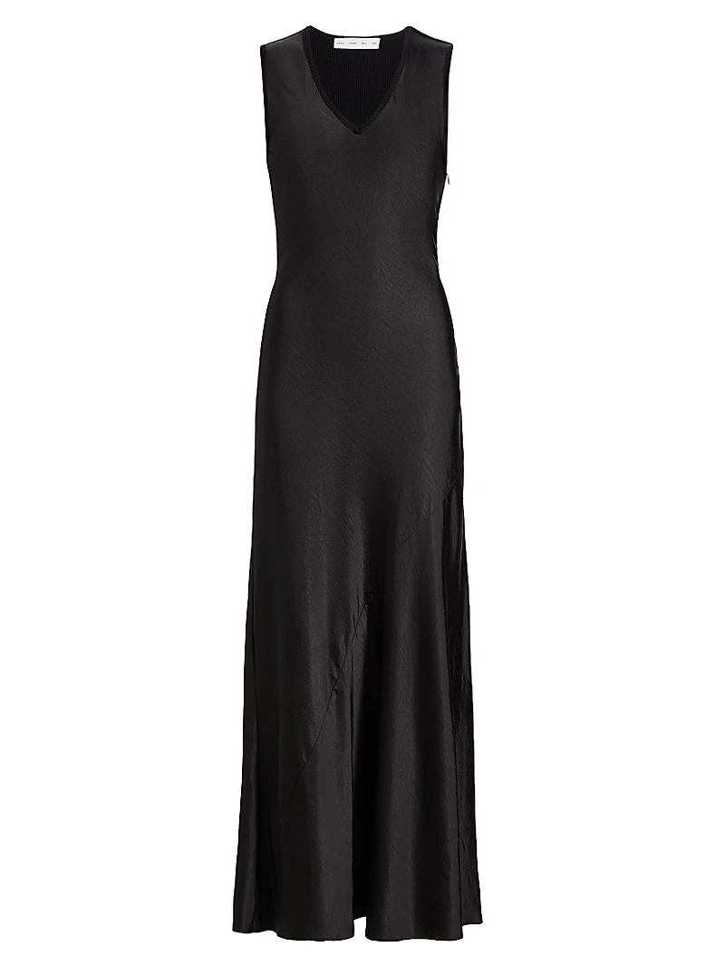 Charlotte Satin Sleeveless Maxi Dress