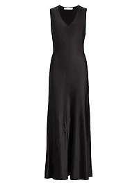 Charlotte Satin Sleeveless Maxi Dress