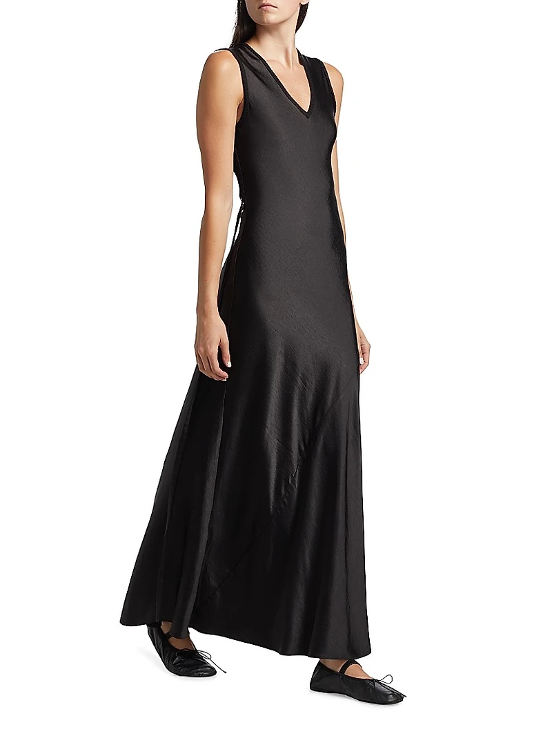 Charlotte Satin Sleeveless Maxi Dress
