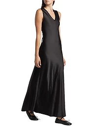 Charlotte Satin Sleeveless Maxi Dress