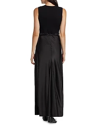 Charlotte Satin Sleeveless Maxi Dress