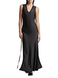 Charlotte Satin Sleeveless Maxi Dress