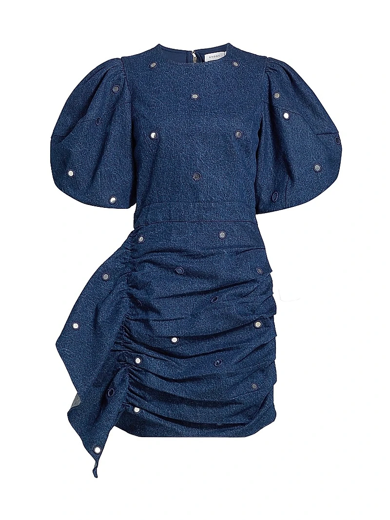 Pia Denim Embellished Minidress
