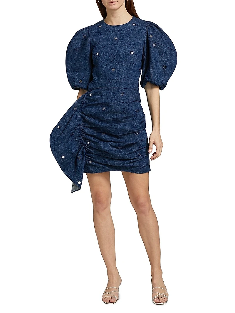 Pia Denim Embellished Minidress