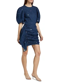 Pia Denim Embellished Minidress