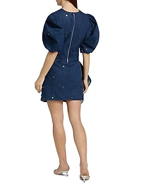 Pia Denim Embellished Minidress
