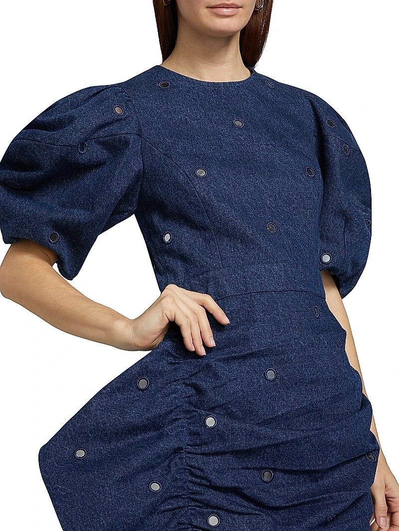 Pia Denim Embellished Minidress