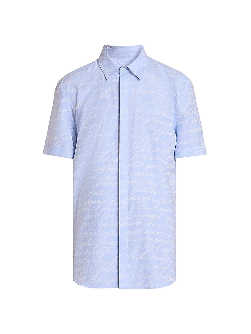 Love Letter Jacquard Short-Sleeve Shirt