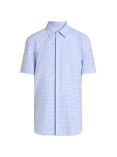 Love Letter Jacquard Short-Sleeve Shirt