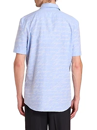 Love Letter Jacquard Short-Sleeve Shirt