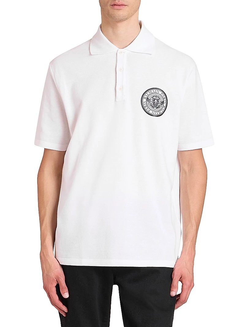 Small Coin Cotton Polo Shirt