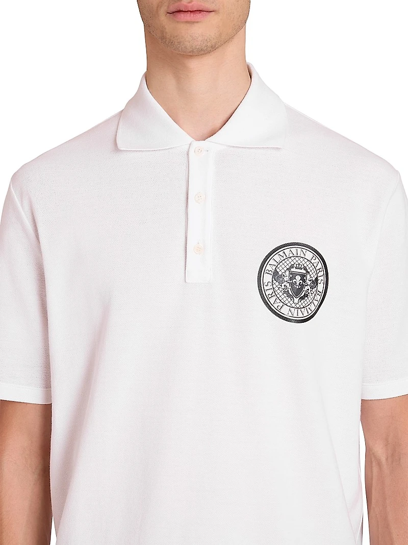 Small Coin Cotton Polo Shirt