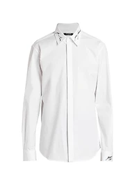Love Letter Embroidered Button-Up Shirt