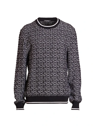 Monogram Merino-Knit Crewneck Sweater