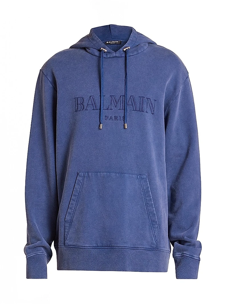 Embroidered Logo Cotton Hoodie