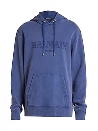 Embroidered Logo Cotton Hoodie