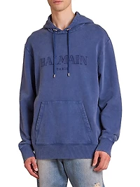 Embroidered Logo Cotton Hoodie