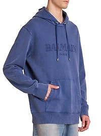 Embroidered Logo Cotton Hoodie