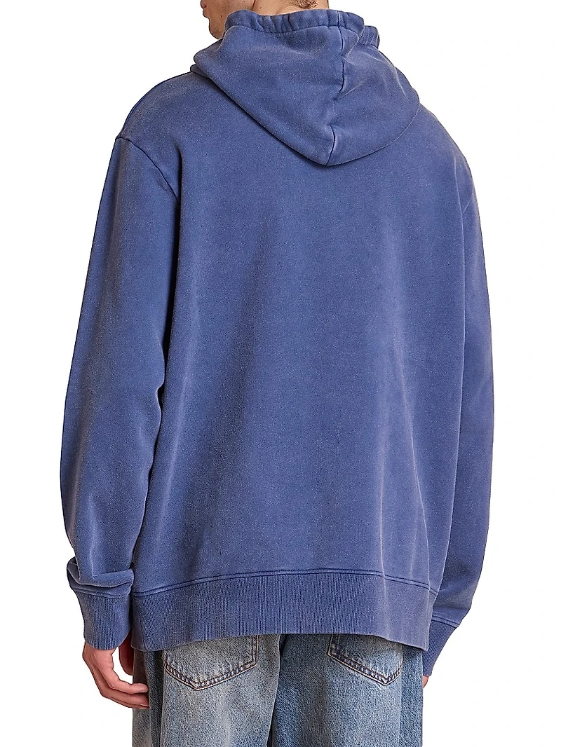 Embroidered Logo Cotton Hoodie