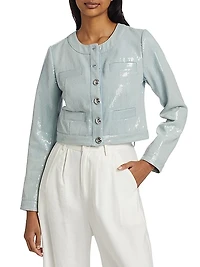Penny Cropped Sequin Jacket