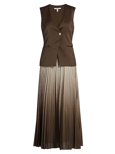 Lauren Mixed Media Cocktail Dress