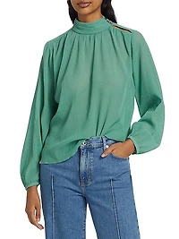 Nadja Mock Turtleneck Blouse