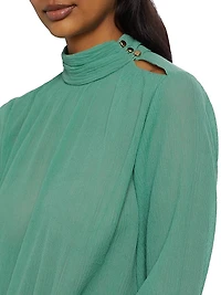 Nadja Mock Turtleneck Blouse
