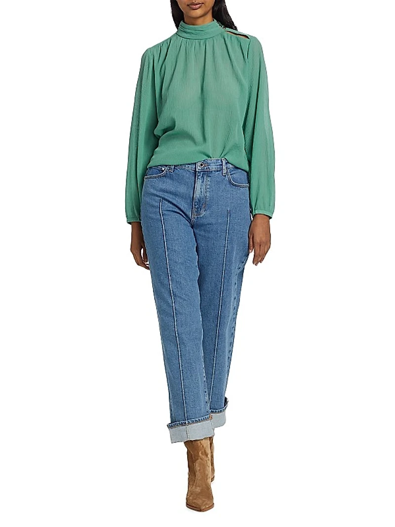 Nadja Mock Turtleneck Blouse