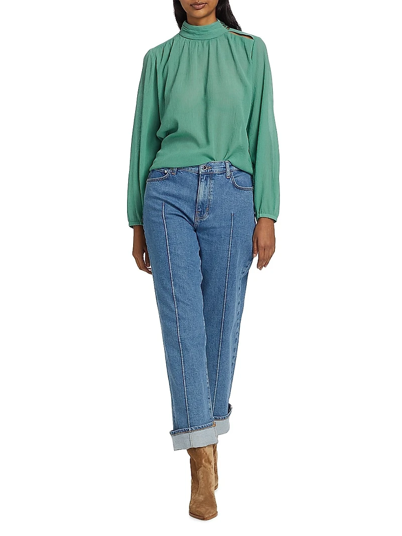 Nadja Mock Turtleneck Blouse