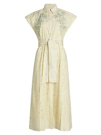 Haley Floral Tie-Waist Shirtdress