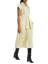 Haley Floral Tie-Waist Shirtdress