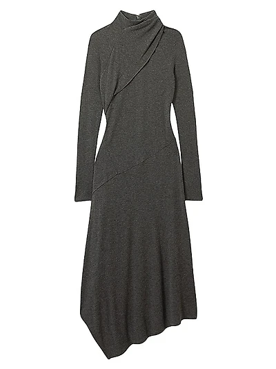 Caitlyn Asymmetric Midi-Dress