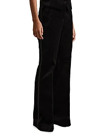 Parisa Velvet Tuxedo Pants
