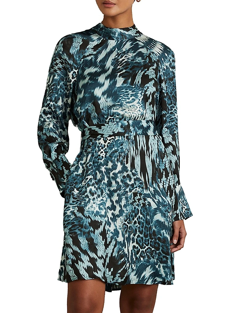 Ester Printed Flippy Minidress