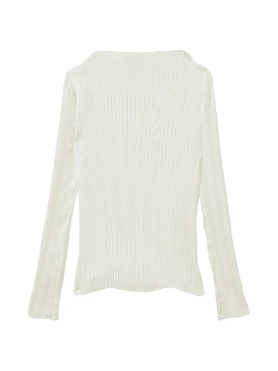 Ember Pleated Funnel-Neck Top