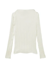 Ember Pleated Funnel-Neck Top