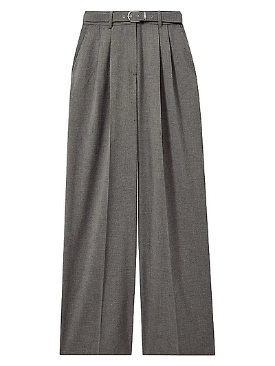 Freja Belted Wide-Leg Pants