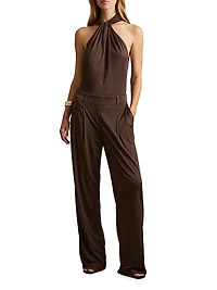 Claudia Jersey Halterneck Jumpsuit