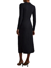 Winnie Rib-Knit Midi-Dress