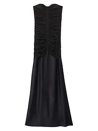 Selina Ruched Strapless Maxi Dress