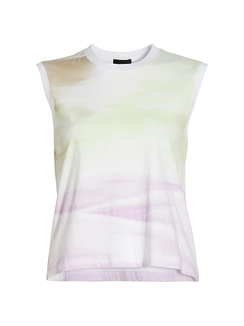 Abstract Cotton-Jersey Top