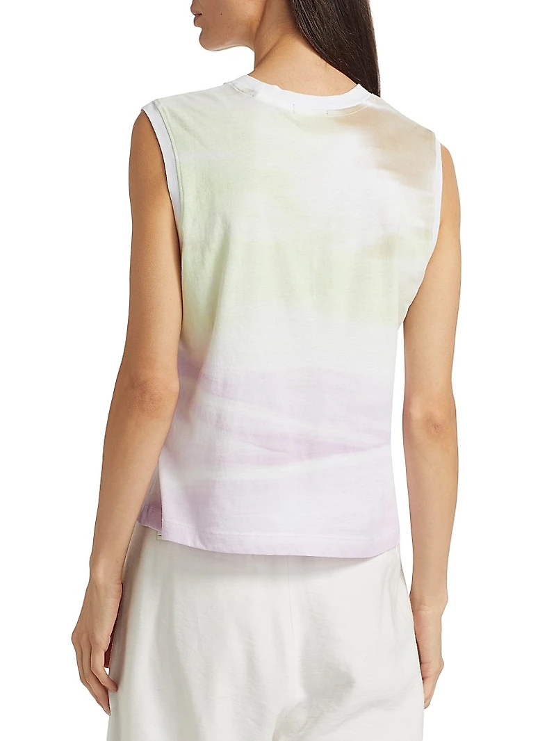 Abstract Cotton-Jersey Top