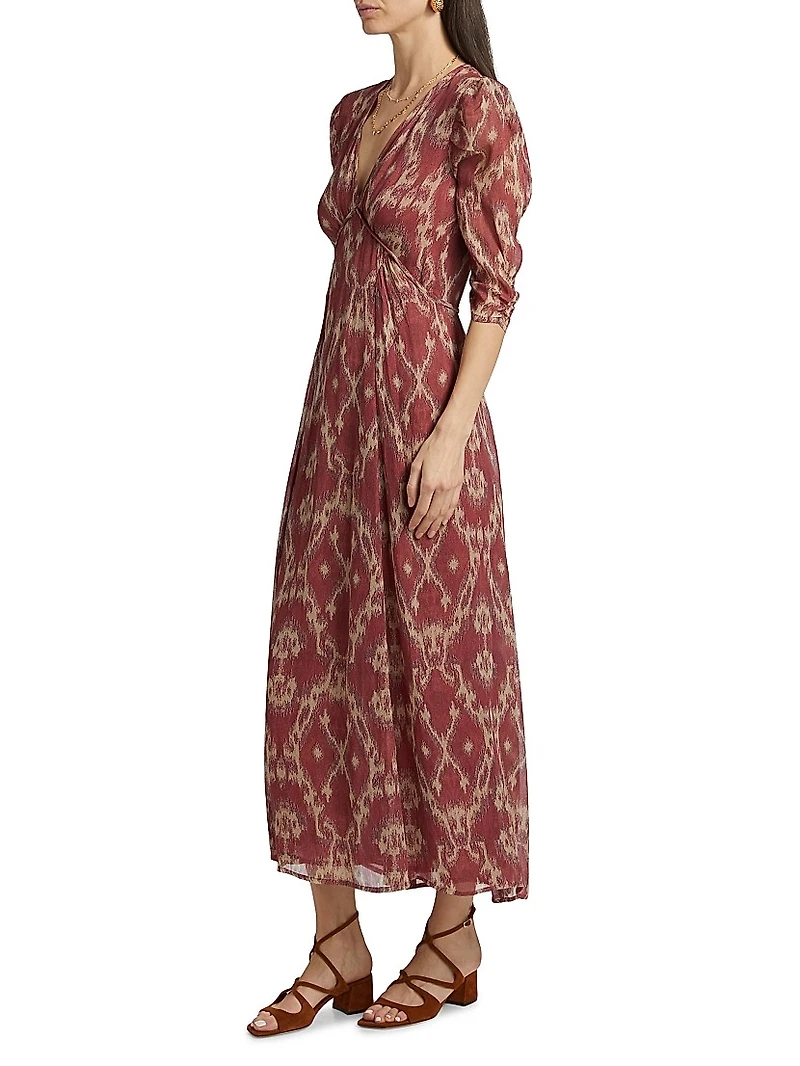 Matsa Ikat-Inspired Midi-Dress