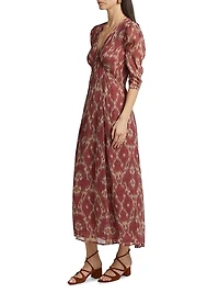 Matsa Ikat-Inspired Midi-Dress