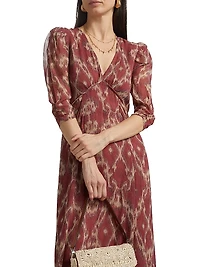 Matsa Ikat-Inspired Midi-Dress