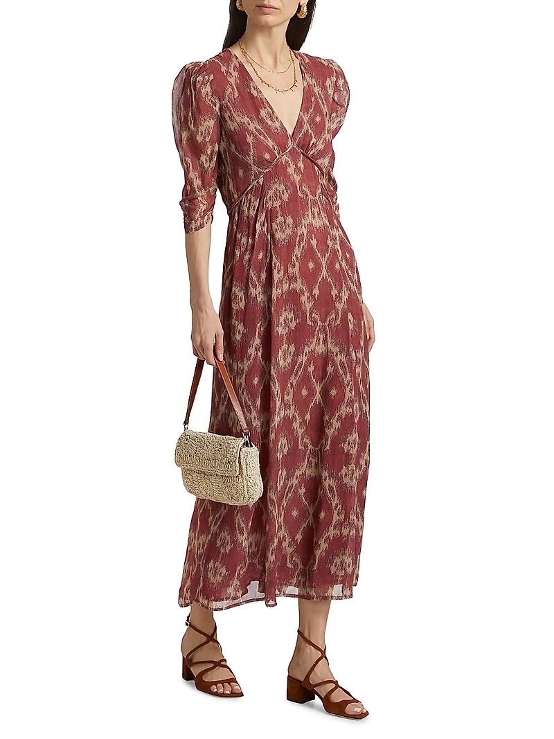 Matsa Ikat-Inspired Midi-Dress