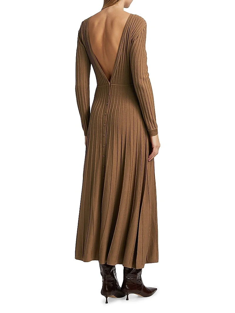 Jazia Rib-Knit Midi-Dress